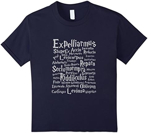 Kids EXPELLIARMUS MAGIC SPELL T-SHIRT 10 Navy