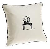 Review Barbara Barry BGYE2I / Barbara Barry Dream Musical Chairs 100% Supima Cotton Sateen 14-inch Square Bracelet Embroidered Pillow