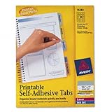 Avery 16283 - Printable Repositionable Plastic Tabs, 1 3/4 Inch, Assorted,  ....