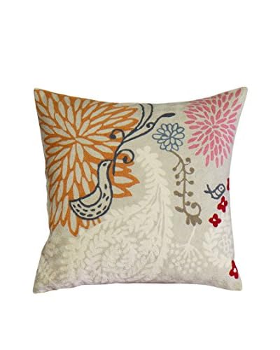 Jute & Co Cuscino Ricamato A Mano Multicolore 50×50 cm