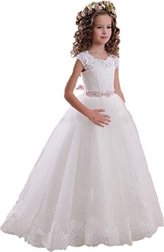 Starsdress Lace Flower Girl Dress First Communion Dress Princess Wedding SD009