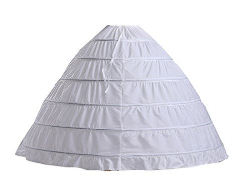 Kmformals Women's Petticoats Wedding Dresses Gown Six Hoops Large Underskirt Slips