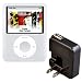 Rix iPod nano 3G�ѥ��ꥳ�󥱡��� �ۥ磻�� �վ��ݸ����+AC�����ץ�(�֥�å�)�դ� RX-IPSNAW-AC