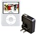 Rix iPod nano 3G用シリコンケース ホワイト 液晶保護シート+ACアダプタ(ブラック)付き RX-IPSNAW-AC
