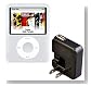 Rix iPod nano 3G用シリコンケース ホワイト 液晶保護シート+ACアダプタ(ブラック)付き RX-IPSNAW-AC