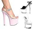 7 Inch Women's Sexy Shoes Womens High Heel Shoes High Platform Sandal Clear Platform