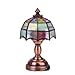 Bronze MetalLED Desk Lamp Model with Multicolor Umbrella Shape Lampshade 1:12 Dollhouse Miniature