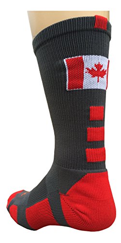 Canada Flag Baseline Crew Socks