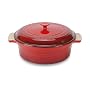 Le Creuset 4 Quart Stoneware Casserole, Cherry