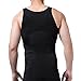 Tirain Men Compression Top Underwear Body Slimming Shaper Tank Vest Shapewear (L, Black)