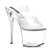 7 Inch Heel Stripper Shoes Clear Rhinestone Heel S