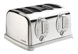 Micromark 4 Slice Toaster Stainless Steel with Silver Trim