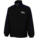 NFL Baltimore Ravens Roster Microfiber Full Zip Jacket - Black (Large) Amazon.com