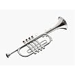 Silver Plastic Toy Trumpet 16.5" by Bontempi