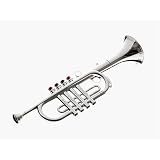 Silver Plastic Toy Trumpet 16.5" by Bontempi