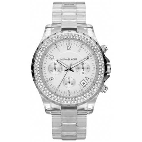 Michael Kors Quartz, Clear Band White Dial - Women's Watch MK5337