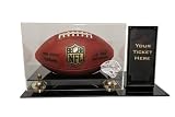 Jacksonville Jaguars Deluxe Football Display with Ticket Holder (Up to 2 5/8" X 7 1/8" Ticket) - NFL Football Tickets