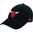 Chicago Bulls Black Basic Team Logo Slouch Flex Fit Hat by Adidas