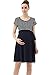 Momo Maternity Scoop Neck Striped Belted Tie Dress