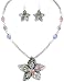Search : Multi Colored Crystal Flower Necklace and Earrings Set Fashion Jewelry