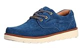 Serene Mans Fashionable Casual All-Match Breathable British Lace-up Flats Size 9 UK Blue