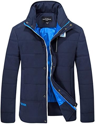 RYYS Men's Winter Button Thicken Warm Cotton Padded Outerwear Down Coats
