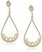 18k Yellow Gold Plated Sterling Silver Genuine Citrine Open Teardrop Twisted Earrings