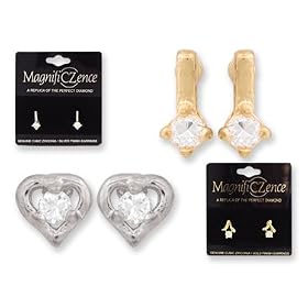 Magnificzence Cz Solitaire Earrings in Gold and Silver