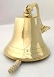 10" Polished Brass Dinner Bell Nautical Decor
