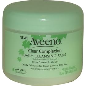 Aveeno Active Naturals Clear Complexion Daily Cleansing Pads, 28-Count Pads: Beauty