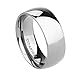 TIGRADE 2mm 4mm 6mm 8mm 10mm Titanium Ring Plain Dome High Polished Wedding Band Comfort Fit Size 3-15,8mm,Size 9