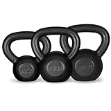 10 lbs, 15 lbs, and 20 lbs Solid Cast Iron Kettlebell (Kettle Bell) Combo- Special Promotion. Lowest Price & Fastest Shipment - ²KCC8Z