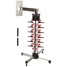 Plate-Mate WM24-340 Stainless Steel 24 Plates Space Saver Wall Mount Catering Rack, 4 Sided Column, 160 lbs Capacity, 29" Height