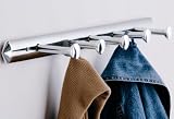 Chrome Silver Modern 5 Peg Coat Hook