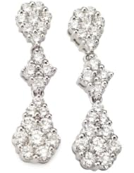 18k White Gold Diamond Earring with 1.39 Cttw of Diamonds (G-H Color, VS2-SI1 Clarity)