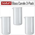 Bodum 1508-10 8 Cup Replacement Glass Carafe 34 Oz. 3-pack