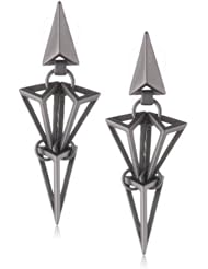 Sam Edelman Lied Cage Matte Hematite Colored Drop Earrings