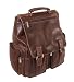 Genuine Leather Laptop Backpack by Iris Tyler (Brown)