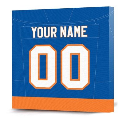 NHL New York Islanders Customizable Jersey Canvas Print (12 x 12)
