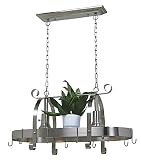 Artcraft Lighting AC1898ST Pot Racks 2-Lite Island Light, Stainless Steel