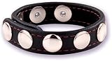 Doc Johnson 3 Snap 5 Speed Leather C**k Strap, Black