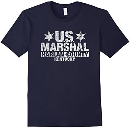 Men's Premium US Marshal - Harlan County, Kentucky T-shirt XL Navy