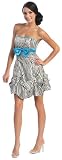 Prom Dress Junior Short Designer Zebra Print Gown #2615