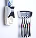 ERollDeep Automatic Toothpaste Dispenser with Toothbrush Holder Set, Kids Hands Free Squeezer Cover Organizer-Black