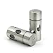 Brushed Stainless Steel & Clear Acrylic Salt and Pepper Shakers - Fine StainlessLUX Tableware for Your Home