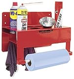 Garage/Shop Organizer Aerosol Can Holder 2 Row w/Towel Holder Capacity 8 Cans White