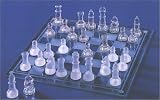 New Large Luxury Frosted/Polished Glass Chess Board Set