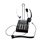 LotFancy New Headset Feature Telephone, T400 Headset Headphones Ear Phone (For Plantronics A100, S10, S11, S12, S50, T10, T20, T50, T100, T110 Ip Telephone) + CALLTEL CT-800 Dial Key Pad Telephone w/ Over-The-Head Headset with Redial, REDIAL, Volume Control ... for Call Centers, SOHO, Home Office ...