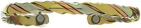 Sergio Lub Magnetic Adjustable Shiny Copper Cuff Bracelet - Path, L