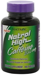 Natrol High Caffeine 200mg Tablets, 100-Count